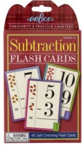 subtraction-flash-cards